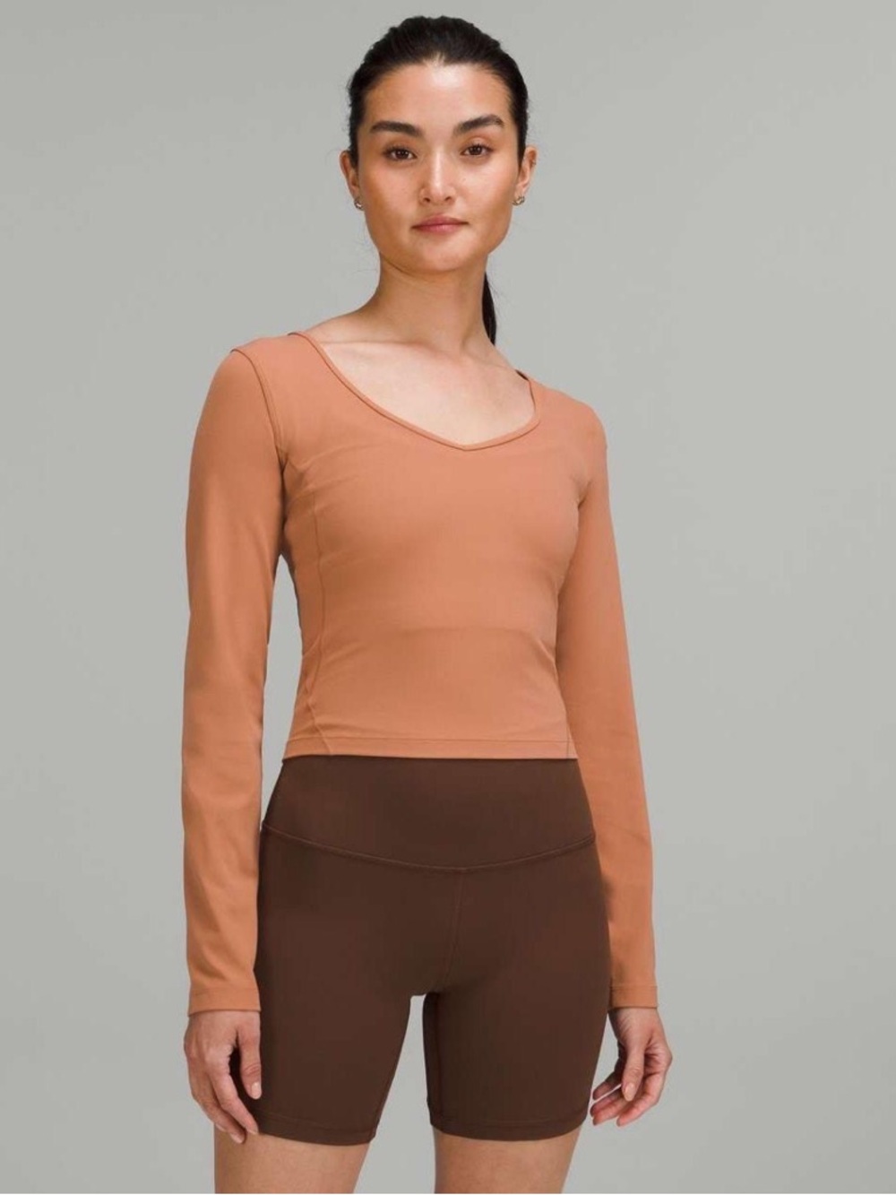 Lululemon Align Long Sleeve Top in Dusty Clay Orange Size 10 EUC